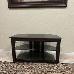TV Standard With 2 Glass Shelves 