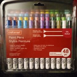 PAINT PENS!! Craftsmart 48 Pc Oil Based Muti-color/Sized 