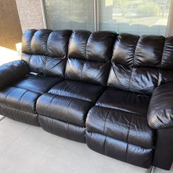 Leather Couch Electric Recliner