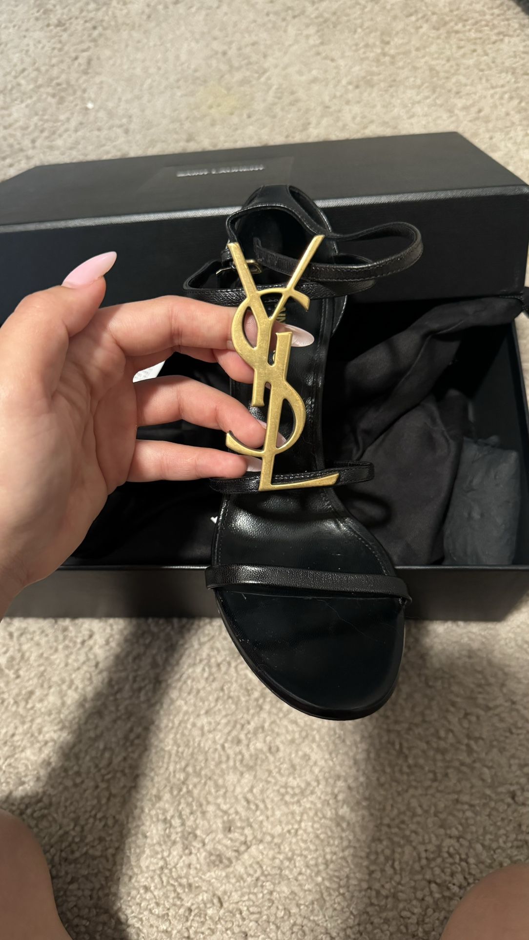 Ysl Black Heels