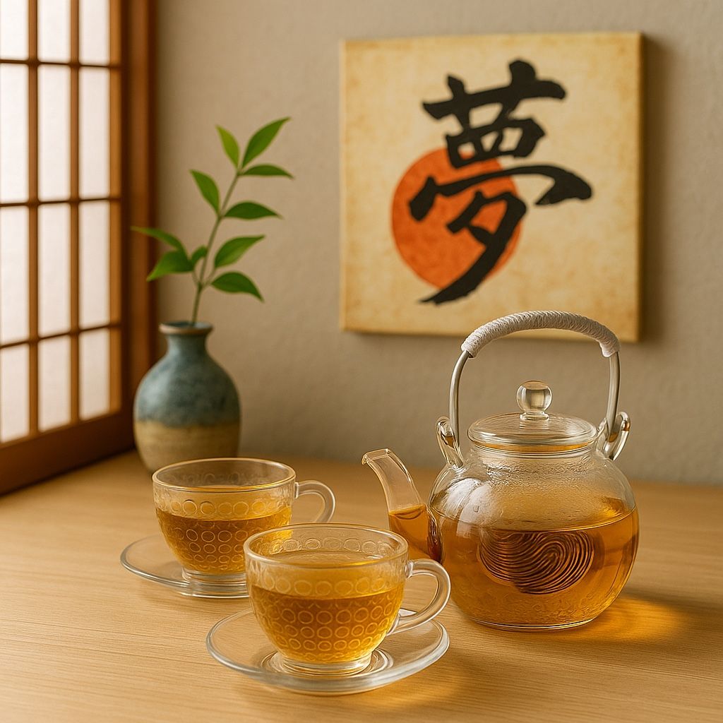 TRC 2000s Clear Glass Bubble Teapot 2 Cups & Saucers Set NIB