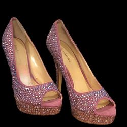  Sparkle pink heels. By Enzo Angiolini... Size 8.5