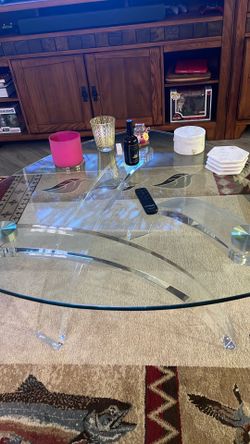 Glass coffee table