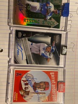 Lot of 3 Signed Baseball Cards