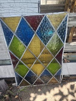 Leaded Glass Panel Many Colors