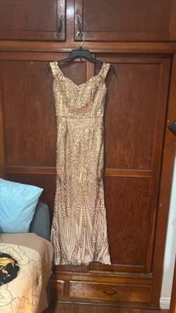 Women’s gold dress
