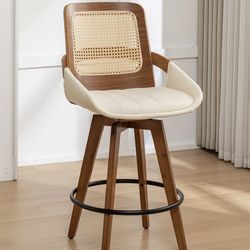 Cream and brown  Bar Stool