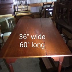 Antique  North Carolina Three Board Top Farm Table 