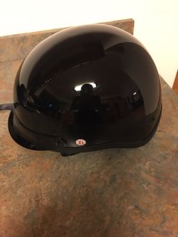 Gloss black half helmet D.O.T approved