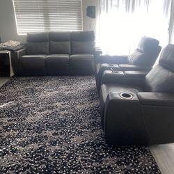 Gray Leather Couch Set-Make a Reasonable Offer