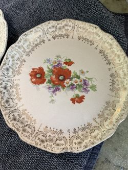 Estate SALE 3 Antique 22K Gold China Plates