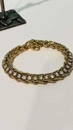 Gold Tone Vintage Tennis Bracelet 