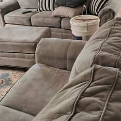 Couch & Love Seat Olsberg Steel Faux Leather 