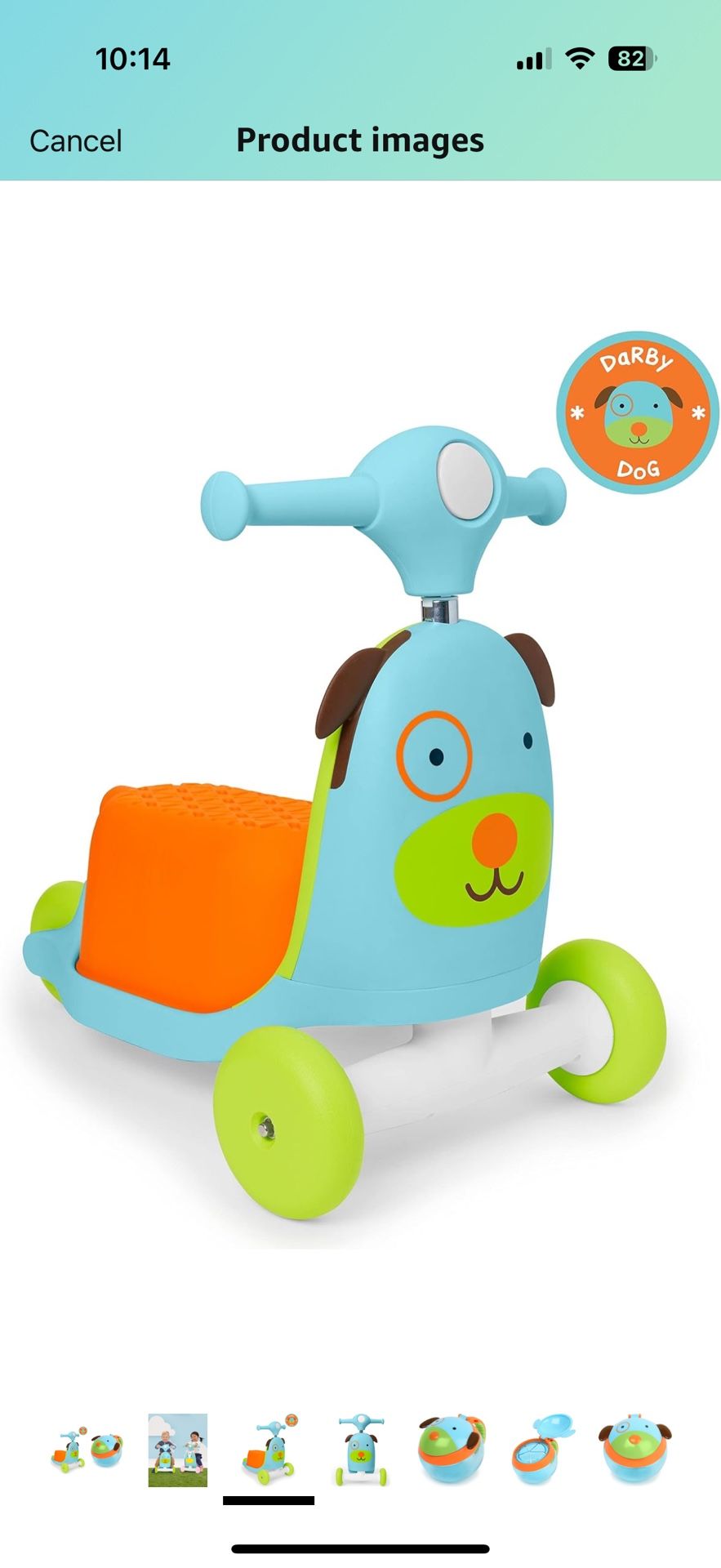 Skip Hop 3-in-1 Baby Activity Push Walker to Toddler Scooter - Zoo Dog