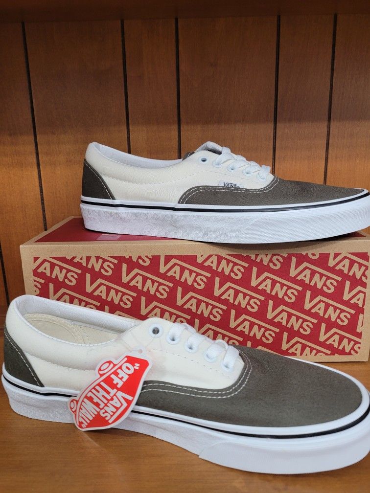 New VANS Era Utility Pop Low Top Green Cream Men's 8 / Women 9.5 Canvas Sneakers  