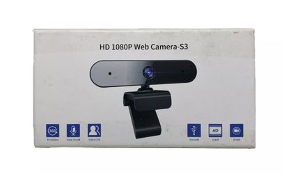HD 1080P Web Camera S3 For PC Laptop Desktop 360 Degree Rotation W/ Microphone