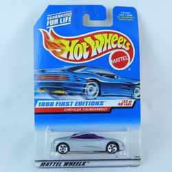 Hot Wheels Silver Chrysler Thunderbolt Toy Car - NEW