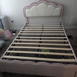 Avalie Upholstered LED Full Bed with Drawer &

Adjustable Headboard