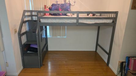FREE Twin Size bed frame w/ stairs+storage