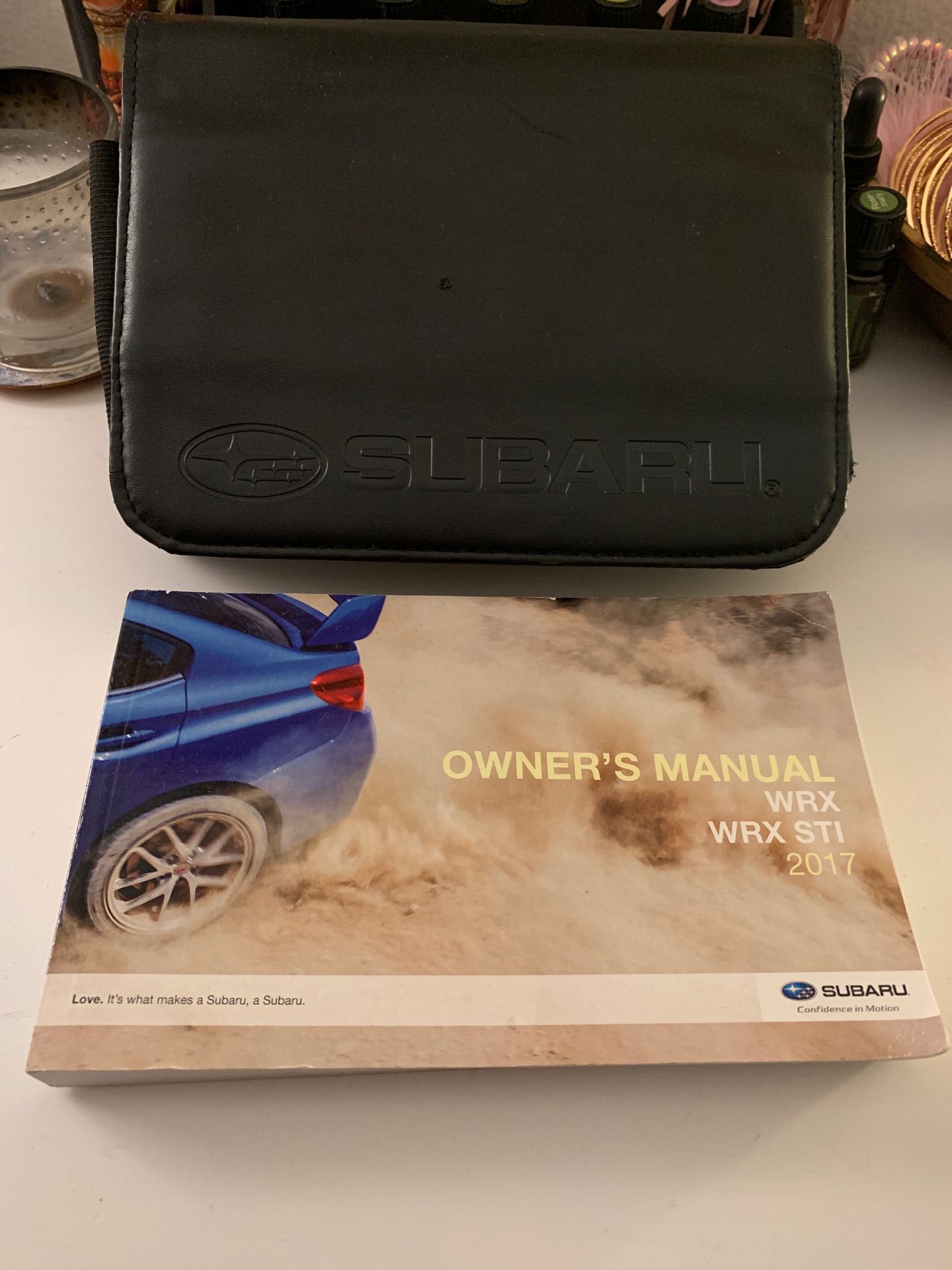 2017 Subaru WRX owners manual & leather cover