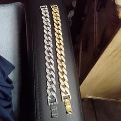 Men's Silver Plated Ice Bracelet 