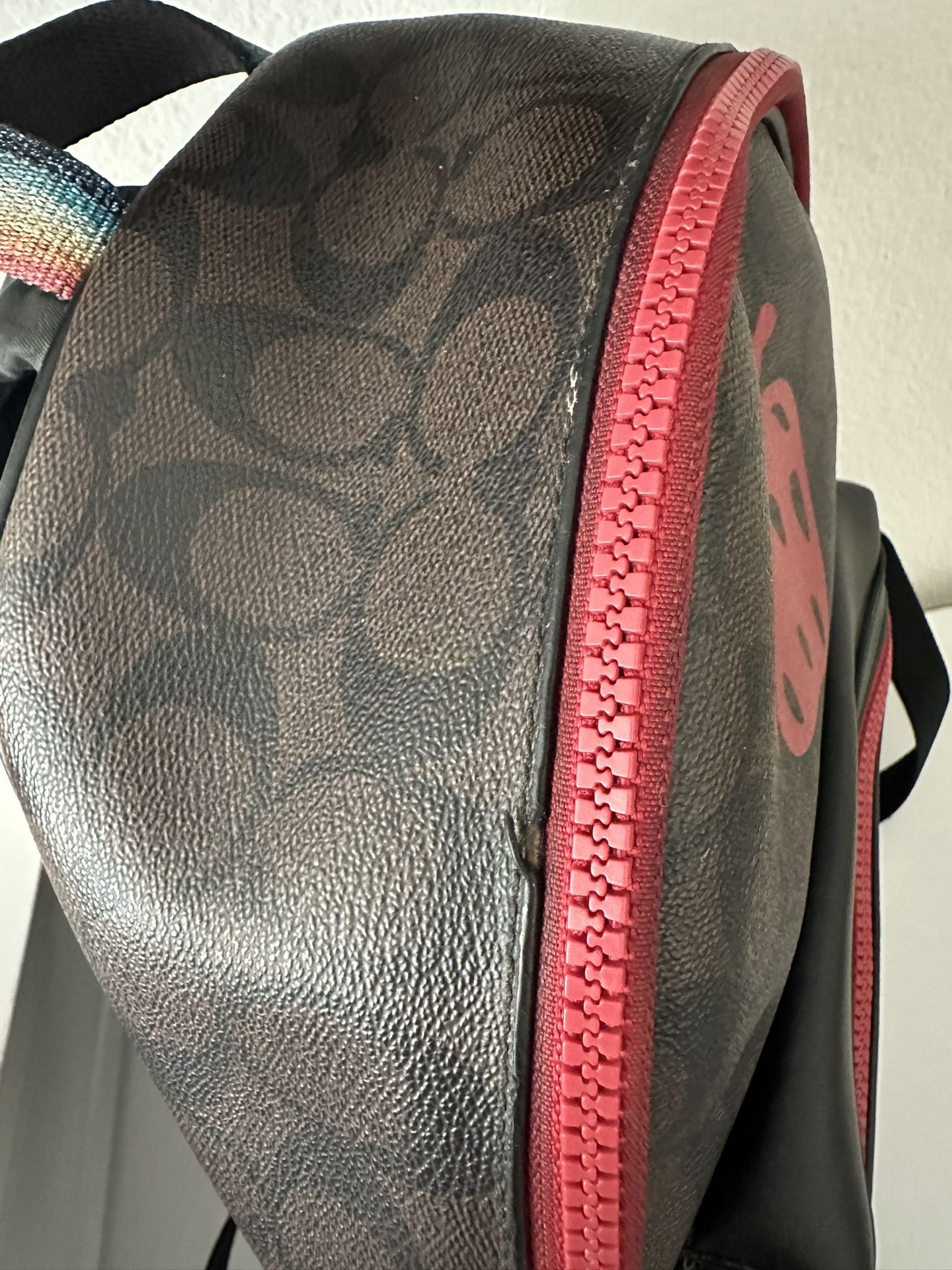 Coach Charlie Backpack Signature Canvas Strawberry Motif  display picture 3