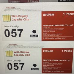 Replacement for CANON - Compatible 057 Toner Cartridges with Display Capacity Chip. 