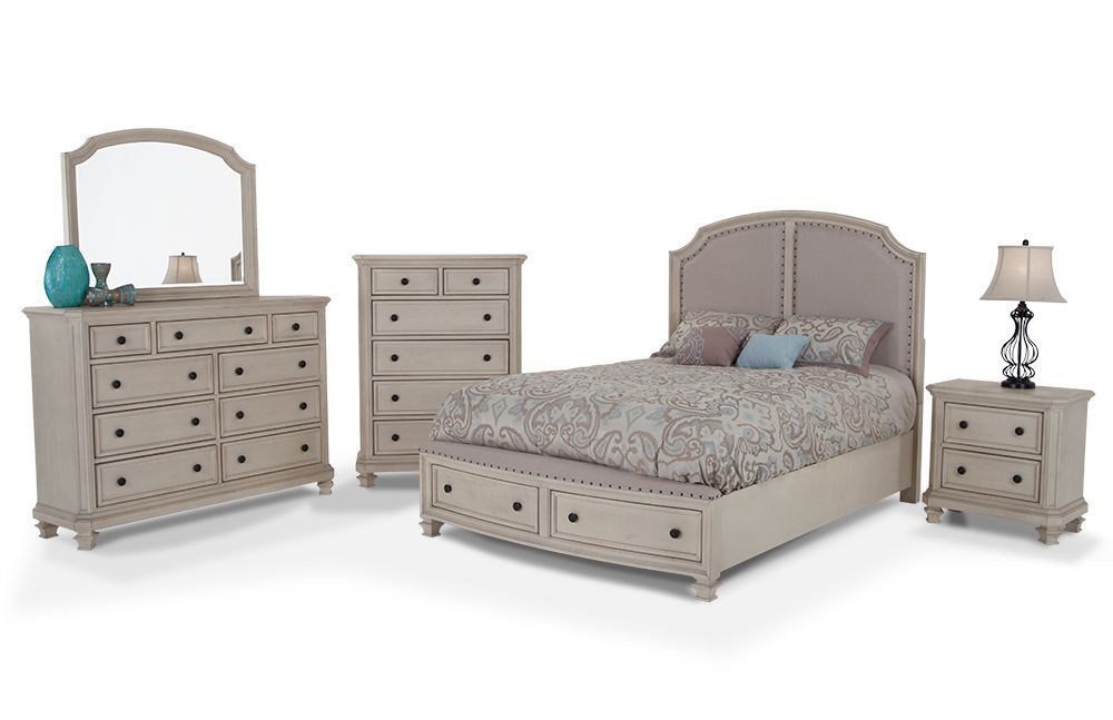 Euro Cottage Nightstand & Tall Dresser