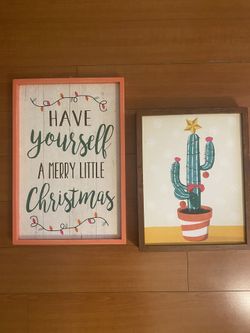 Christmas decor signs