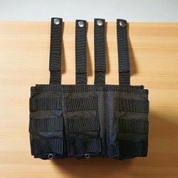 Triple Mag Pouch Black Molle 5.56