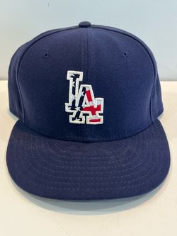 LOS ANGELES DODGERS Vintage 4th of July Stars & Stripes Special Edition New Era Fitted Hat Size 7 1/2