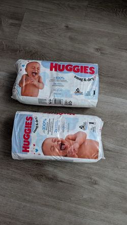 Huggies Snug & Dry Size 1 Diapers – 2 Packs