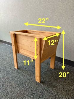 Handmade Solid Oak Wood Raised Planter