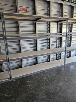 Industrial Warehouse Shelving 96x24 Boltless 4 Tier Steel Shelving Similar to Uline And Grainger Delivery Available