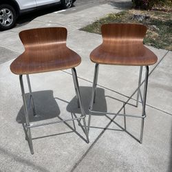 Wood And Metal Bar Chairs