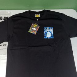 Bape X Stussy Blue Ape Camo Shirt 