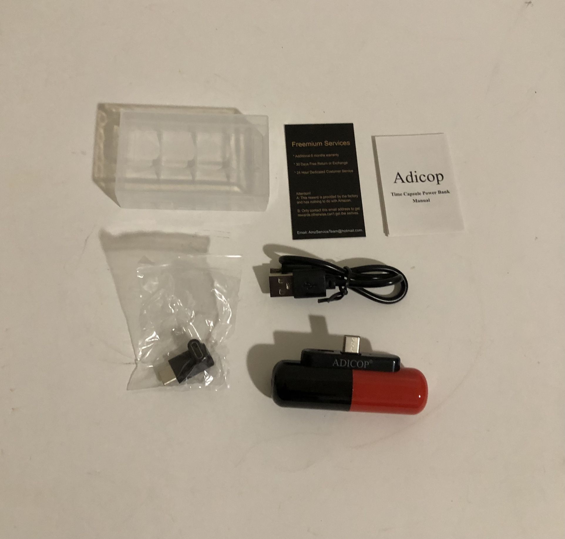 Cute Portable Charger for Android Phone 3300mAh Mini Power Bank USB C