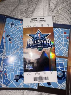 2010 NBA ALL STAR GAME FULL TICKET KEVIN DURANT ASG DEBUT KOBE/LEBRON/WADE PSA 4