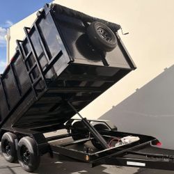 New 8x4x12 Hydraulic Dump Trailer with Diamond Walls 