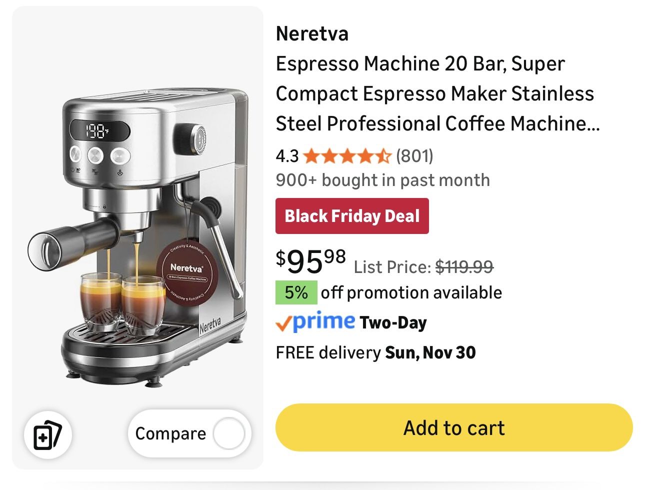 Neretva Espresso Machine 
