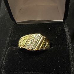 14K/24K DIA NUGGET RING