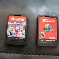 2 Nintendo Switch Games Mario Kart 8 Deluxe And Mario Odyssey 