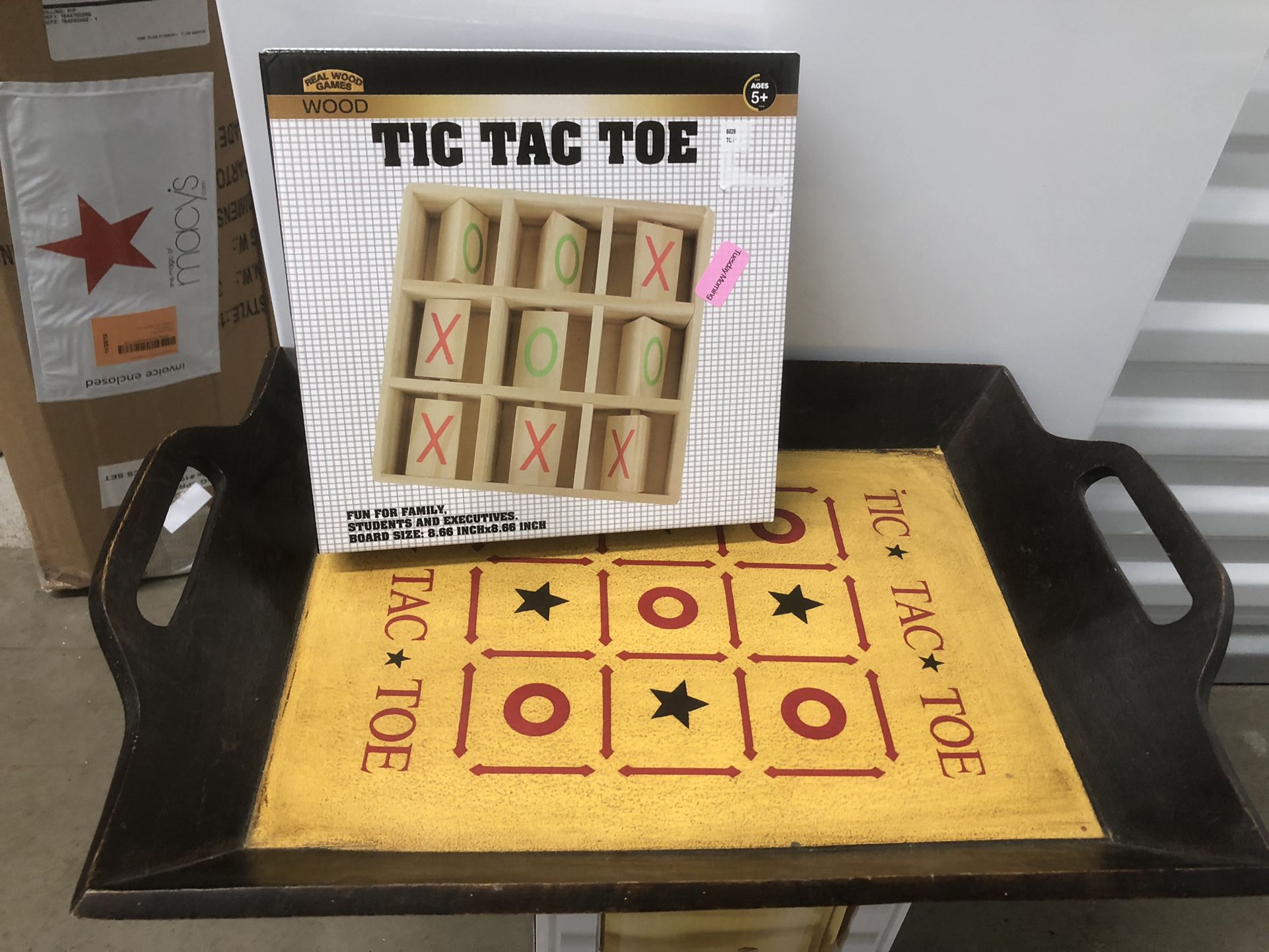 Tic Tac Toe Rolling Tray + Game
