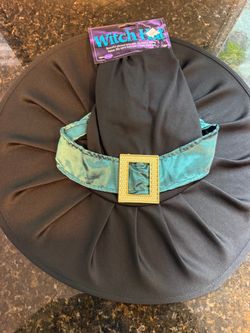 Black Witch Hat Women Halloween Costume NWT