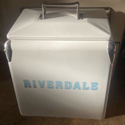 RIVERDALE White 13L Cooler w/ Lid & Handle & Bottle Opener, TV Series Crew Gift