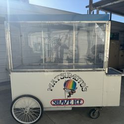 Shaved Ice Cart Food Cart Snow Cone Cart Concession Display Cart Pastry Cart