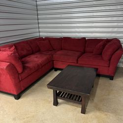 Sectional Sofa and Coffee Table 