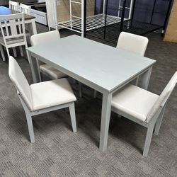 Gray And White Modern Table Set 