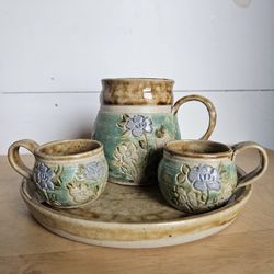 Hand-made Pottery tea set