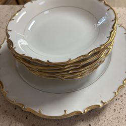 Vintage Bristol Fine China – 42pc Set – Gold Trim